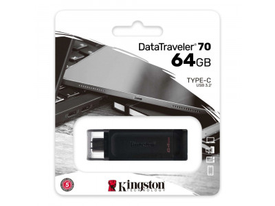 Flash Drive Kingston DataTraveler 70 64GB USB-C 3.2 Gen 1
